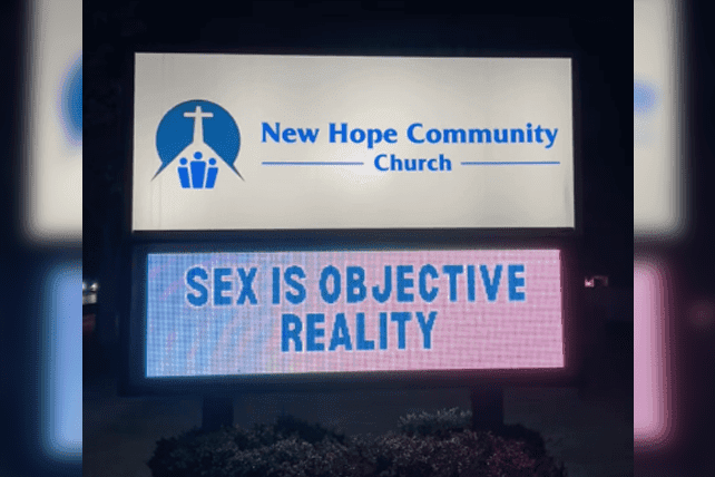 Pastor Defends Church’s Pride Month Signs After Protesters Gather Outside