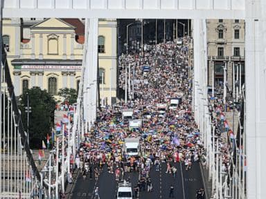 Tens of thousands march in the first Budapest Pride since Viktor Orbán was voted out