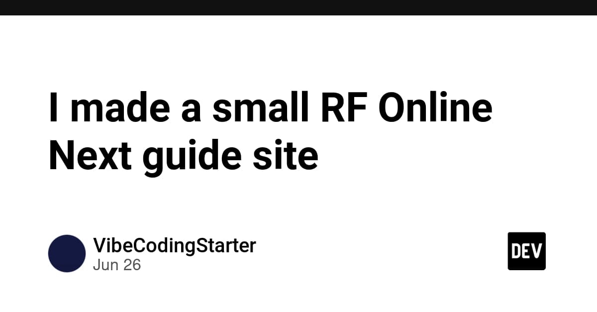 I made a small RF Online Next guide site